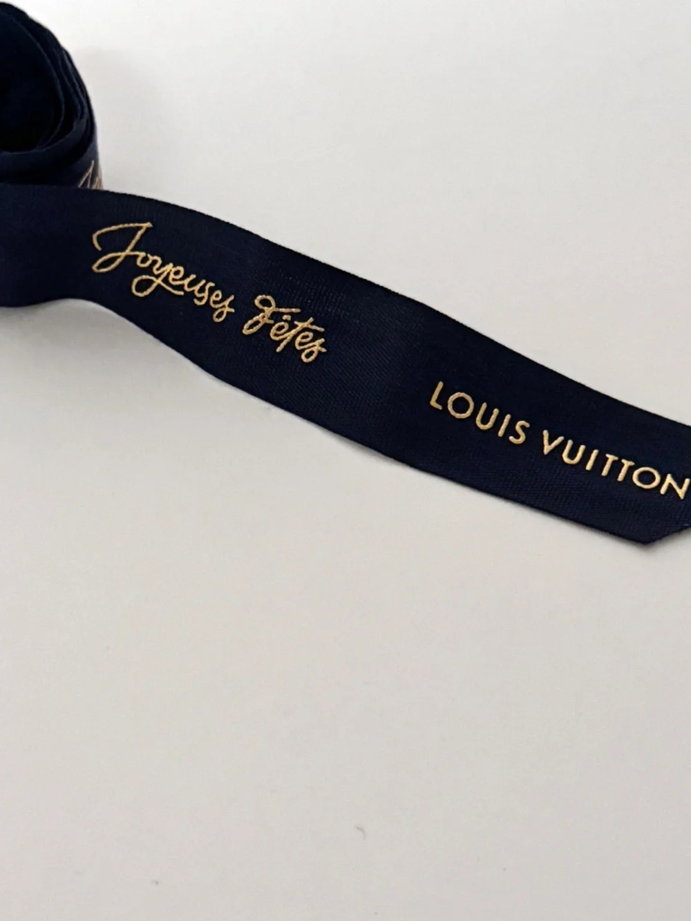 Louis Vuitton Wallet Gift Box + Holiday 2025 Joyeuses Fetes Ribbon 5.5” x 3.5”